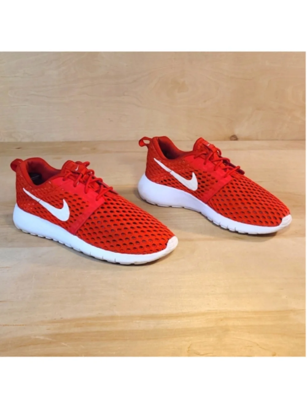 Nike Roshe One Mesh Red Flight Athletic Shoes Size 5.5Y/7 Womens 705485-601
